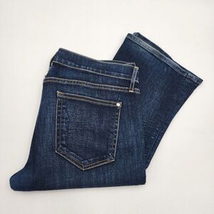 Koral Womens Jeans Size 32 Blue Boot Cut Mid Rise Straight Dark‎ Wash